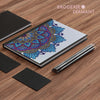 Broderie diamant agenda fleur bleu