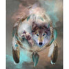 broderie diamant loup