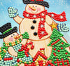 Lot de 4 Cartes de vœux Noël en broderie diamant