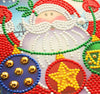Lot de 4 Cartes de vœux Noël en broderie diamant