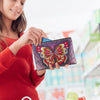 Pochette Broderie diamant Papillon rouge