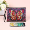 Pochette Broderie diamant Papillon rouge