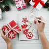 Lot de 10 décorations de Noël broderie diamant