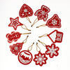 Lot de 10 décorations de Noël broderie diamant