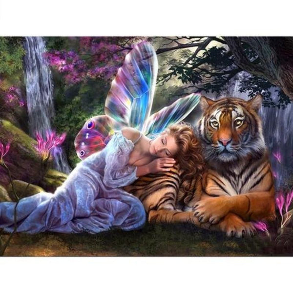 Kit broderie diamant elfe et tigre
