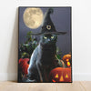 Broderie diamant Halloween Chat au chapeau de sorcière