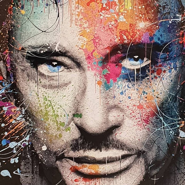 Broderie diamant johnny hallyday coloré
