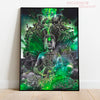 Broderie diamant Bouddha vert