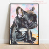 broderie diamant bouledogue noir