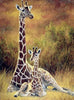 broderie diamant girafe et girafon