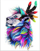 broderie diamant lion multicolore