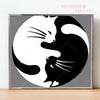 Broderie diamant chat yin yang
