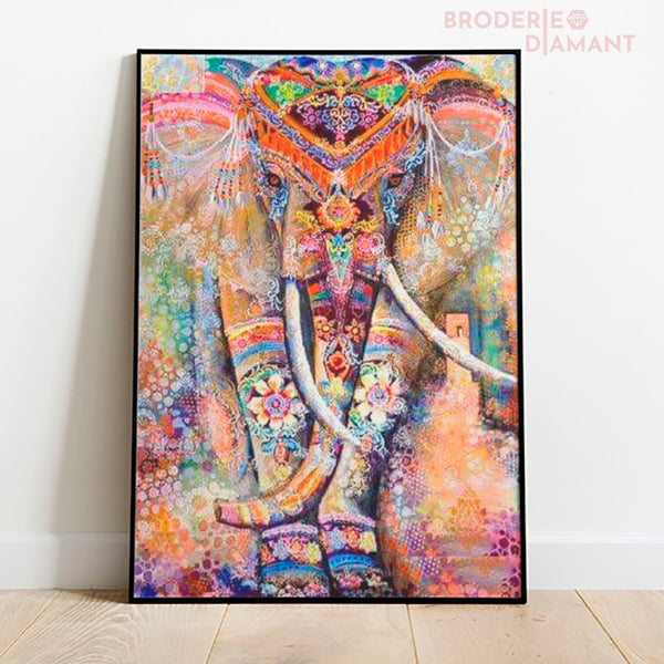 diamond painting elephant multicolore