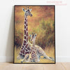 Broderie diamant Girafe et son Girafon
