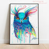 Broderie diamant hibou coloré