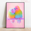 diamond painting oiseaux colorés