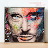 portrait coloré de johnny hallyday