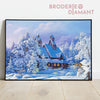Broderie diamant Maison sous la Neige