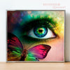 broderie diamant oeil et papillon