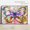 broderie diamant papillons multicolore