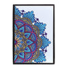 Broderie diamant agenda fleur bleu