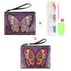 Pochette Broderie diamant Papillon rouge