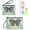Pochette Broderie diamant rayée Papillon