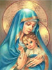 diamond painting vierge marie doré