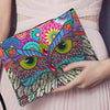 Pochette Broderie diamant Mandala vert