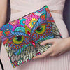 Pochette Broderie diamant Mandala vert