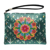 Pochette Broderie diamant Mandala vert