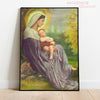 Broderie diamant vierge marie et jesus